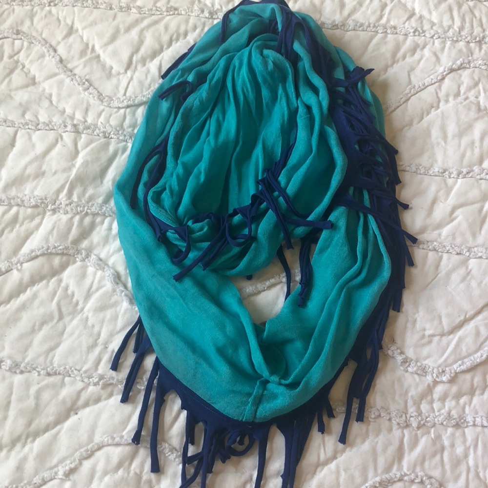 Teal and Blue Tee Shirt Scarf